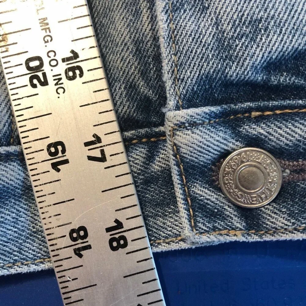 Y2K Gap‎ Womens Cropped Trucker Jean Jacket Boho Grunge Denim Metal Vintage S